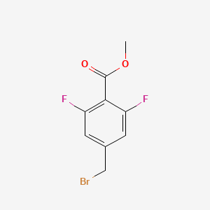 Chemical structure of Methyl 4-(bromomethyl)-2,6-difluorobenzoate