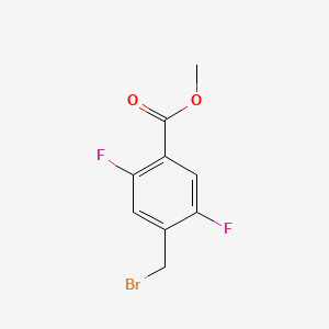 Chemical structure of Methyl 4-(bromomethyl)-2,5-difluorobenzoate