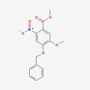 Chemical structure of Methyl 4-(benzyloxy)-5-methoxy-2-nitrobenzoate