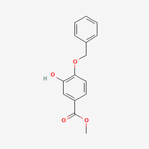 Chemical structure of Methyl 4-(benzyloxy)-3-hydroxybenzoate