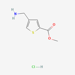 Chemical structure of Methyl 4-(aminomethyl)thiophene-2-carboxylate hydrochloride