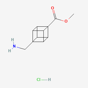 Chemical structure of Methyl 4-(aminomethyl)cubane-1-carboxylate hydrochloride