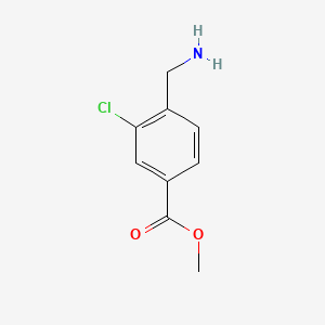 Chemical structure of Methyl 4-(aminomethyl)-3-chlorobenzoate