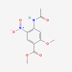 Chemical structure of Methyl 4-acetamido-2-methoxy-5-nitrobenzoate