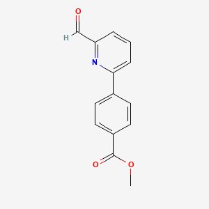 Chemical structure of Methyl 4-(6-formylpyridin-2-yl)benzoate
