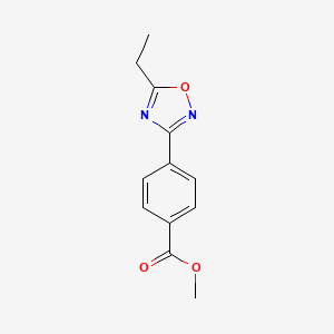 Chemical structure of Methyl 4-(5-Ethyl-1,2,4-oxadiazol-3-yl)benzoate