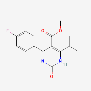 Chemical structure of Methyl 4-(4-fluorophenyl)-2-hydroxy-6-isopropylpyrimidine-5-carboxylate