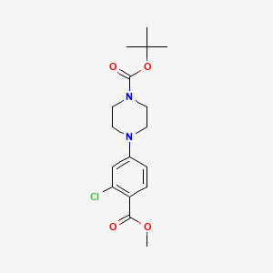 Chemical structure of Methyl 4-(4-Boc-1-piperazinyl)-2-chlorobenzoate