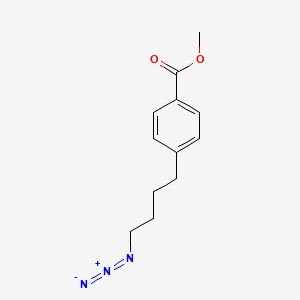 Chemical structure of methyl 4-(4-azidobutyl)benzoate