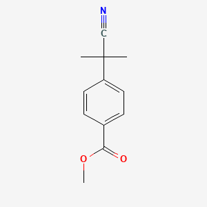 Chemical structure of Methyl 4-(2-cyanopropan-2-yl)benzoate