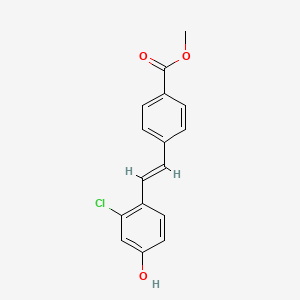 Chemical structure of Methyl 4-(2-chloro-4-hydroxystyryl)benzoate