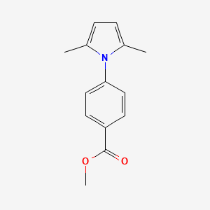 Chemical structure of Methyl 4-(2,5-dimethyl-1H-pyrrol-1-yl)benzoate