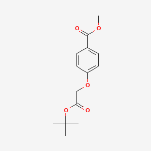 Chemical structure of Methyl 4-(2-(tert-butoxy)-2-oxoethoxy)benzoate
