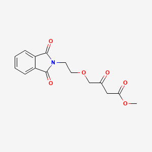 Chemical structure of Methyl 4-(2-(1,3-dioxoisoindolin-2-yl)ethoxy)-3-oxobutanoate
