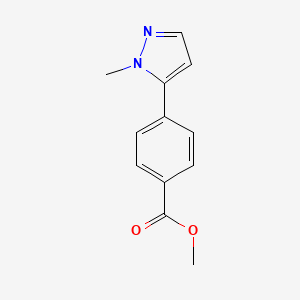 Chemical structure of Methyl 4-(1-methyl-1H-pyrazol-5-yl)benzoate