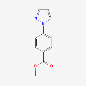 Chemical structure of Methyl 4-(1H-pyrazol-1-yl)benzoate