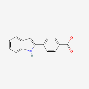 Chemical structure of Methyl 4-(1H-indol-2-yl)benzoate