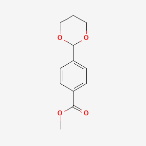 Chemical structure of Methyl 4-(1,3-dioxan-2-yl)benzoate