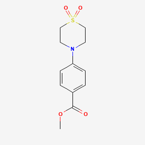 Chemical structure of Methyl 4-(1,1-Dioxothiomorpholino)benzoate