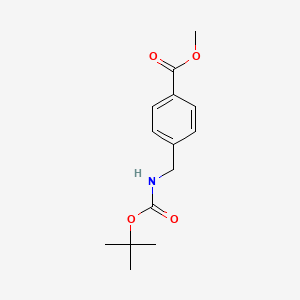 Chemical structure of Methyl 4-((Tert-Butoxycarbonylamino)Methyl)Benzoate
