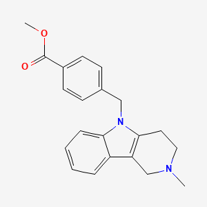 Chemical structure of Methyl 4-((2-methyl-3,4-dihydro-1H-pyrido[4,3-b]indol-5(2H)-yl)methyl)benzoate