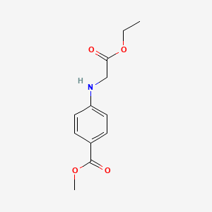 Chemical structure of Methyl 4-((2-ethoxy-2-oxoethyl)amino)benzoate