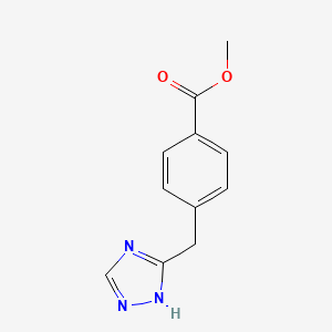 Chemical structure of Methyl 4-((1H-1,2,4-triazol-3-yl)methyl)benzoate