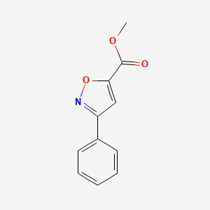 Chemical structure of Methyl 3-phenylisoxazole-5-carboxylate