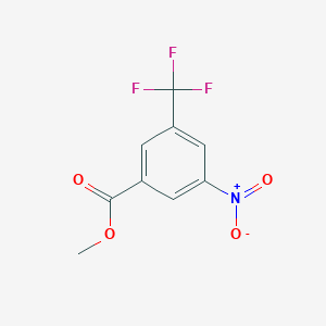 Chemical structure of Methyl 3-nitro-5-(trifluoromethyl)benzoate