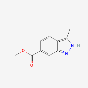 Chemical structure of Methyl 3-methyl-2H-indazole-6-carboxylate