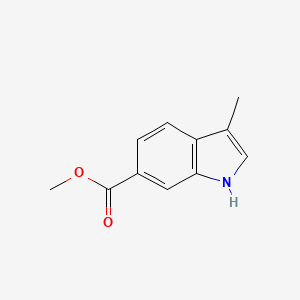 Chemical structure of Methyl 3-methyl-1H-indole-6-carboxylate