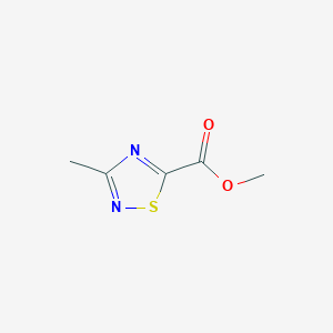 Chemical structure of Methyl 3-methyl-1,2,4-thiadiazole-5-carboxylate