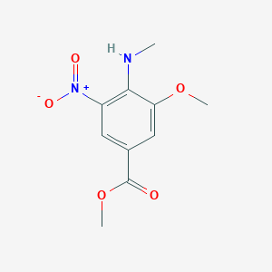 Chemical structure of Methyl 3-methoxy-4-(methylamino)-5-nitrobenzoate