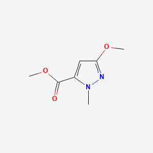 Chemical structure of Methyl 3-methoxy-1-methyl-1H-pyrazole-5-carboxylate
