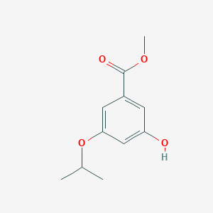 Chemical structure of Methyl 3-hydroxy-5-isopropoxybenzoate