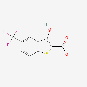 Chemical structure of Methyl 3-hydroxy-5-(trifluoromethyl)benzo[b]thiophene-2-carboxylate