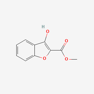 Chemical structure of Methyl 3-hydroxybenzofuran-2-carboxylate