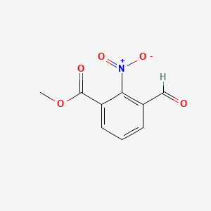 Chemical structure of Methyl 3-formyl-2-nitrobenzoate