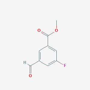Chemical structure of Methyl 3-Fluoro-5-formylbenzoate