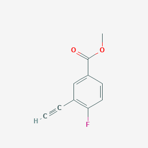 Chemical structure of Methyl 3-ethynyl-4-fluorobenzoate