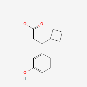 Chemical structure of Methyl 3-Cyclobutyl-3-(3-hydroxyphenyl)propanoate