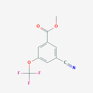 Chemical structure of Methyl 3-cyano-5-(trifluoromethoxy)benzoate