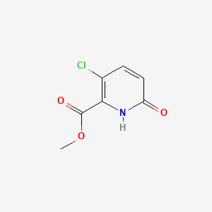 Chemical structure of Methyl 3-chloro-6-oxo-1,6-dihydropyridine-2-carboxylate