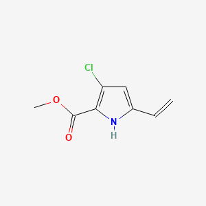 Chemical structure of Methyl 3-chloro-5-vinyl-1H-pyrrole-2-carboxylate