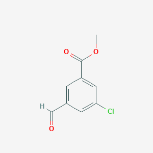 Chemical structure of Methyl 3-Chloro-5-formylbenzoate