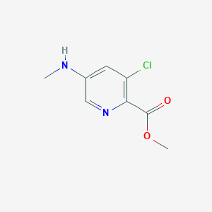Chemical structure of Methyl 3-chloro-5-(methylamino)picolinate