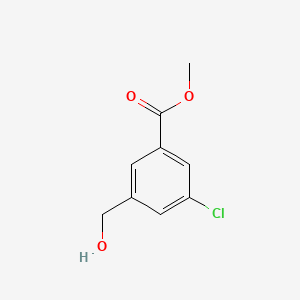 Chemical structure of Methyl 3-Chloro-5-(hydroxymethyl)benzoate