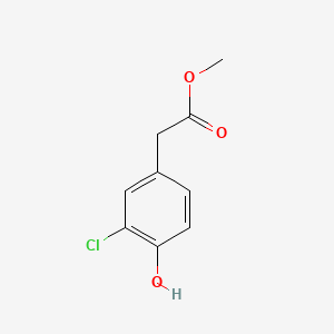 Chemical structure of methyl 3-chloro-4-hydroxyphenylacetate