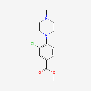 Chemical structure of Methyl 3-Chloro-4-(4-Methylpiperazino)Benzoate
