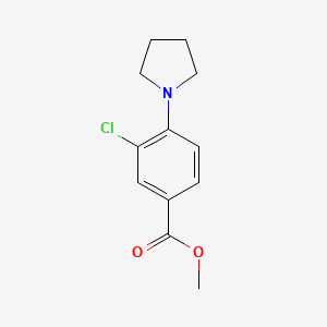 Chemical structure of Methyl 3-Chloro-4-(1-pyrrolidinyl)benzoate